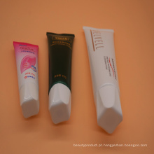 Tubo de plástico da embalagem cosméticos creme mão com tampa Flip-Top branca